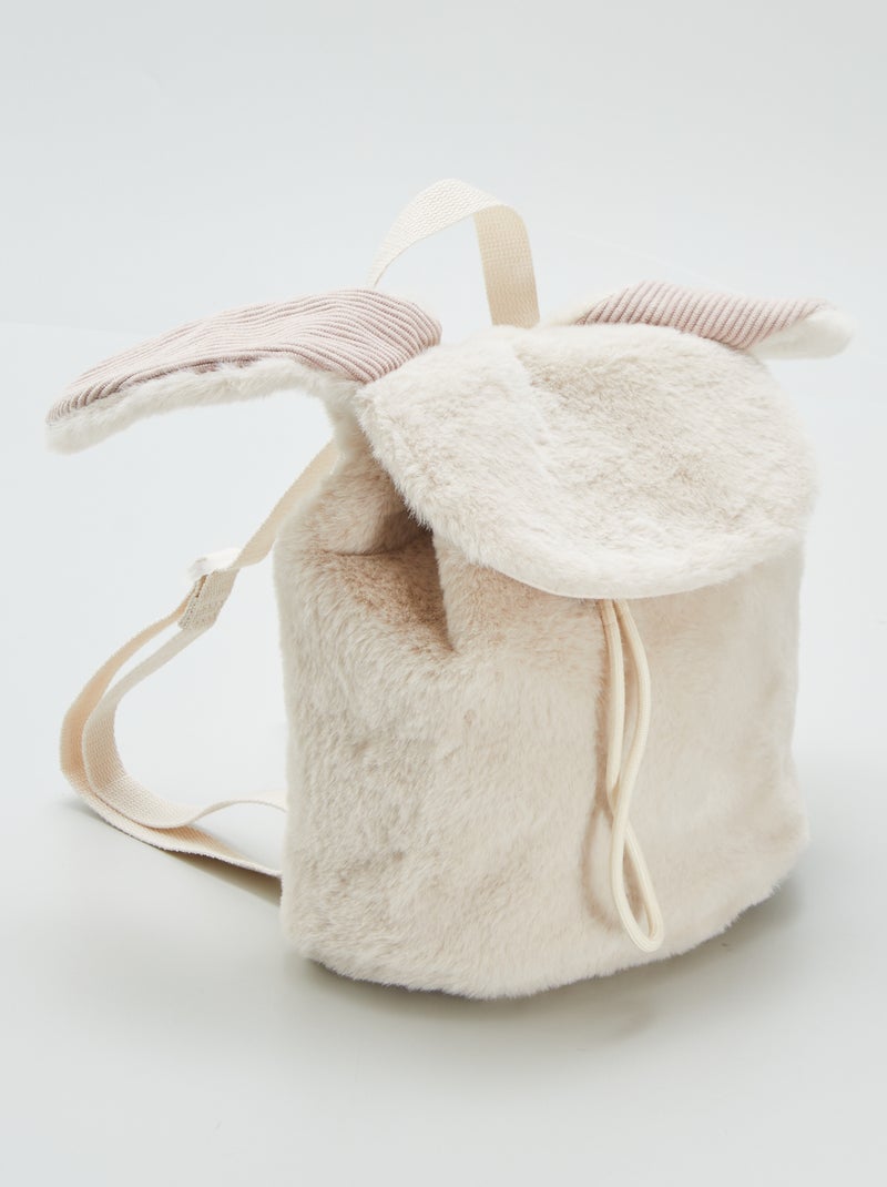 Mochila com desenho 'coelho' muito suave BEGE - Kiabi