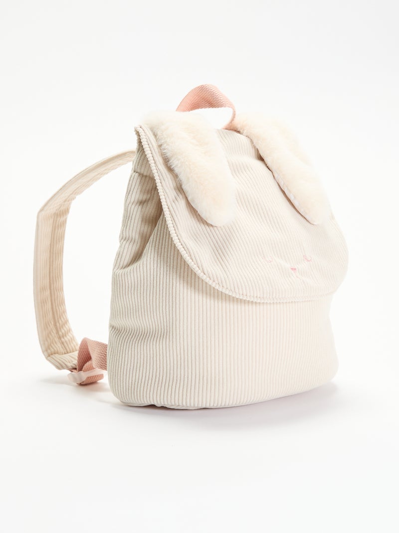 Mochila com design animal e orelhas Bege - Kiabi
