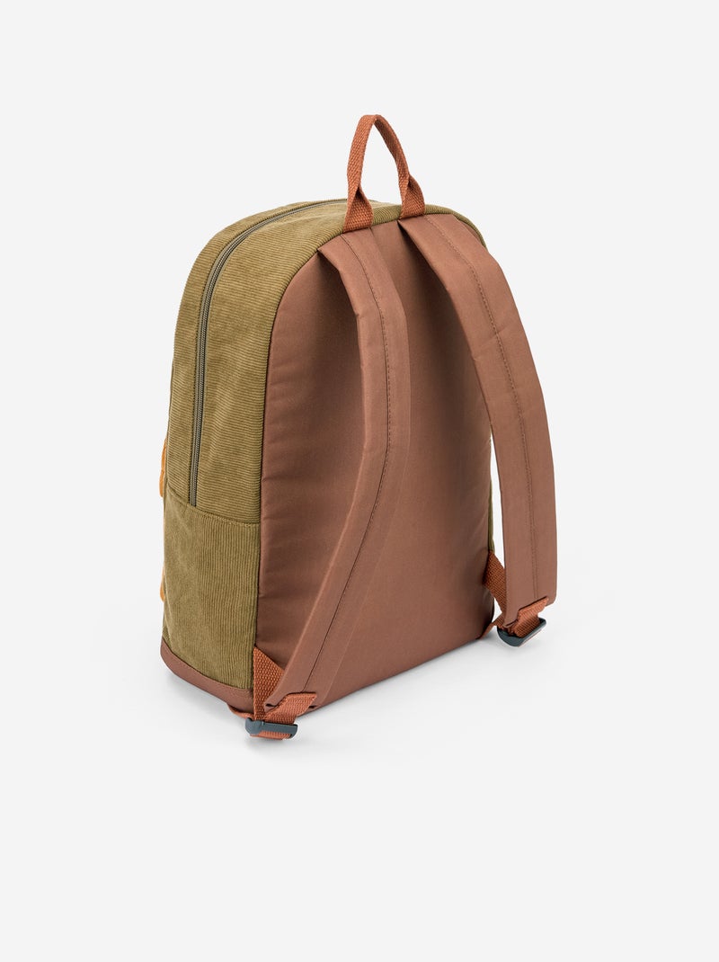 Mochila com efeito veludo Caqui - Kiabi