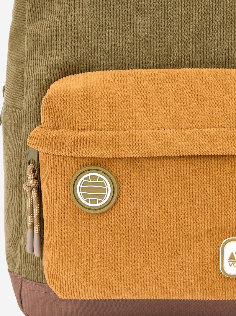 Mochila com efeito veludo Caqui - Kiabi