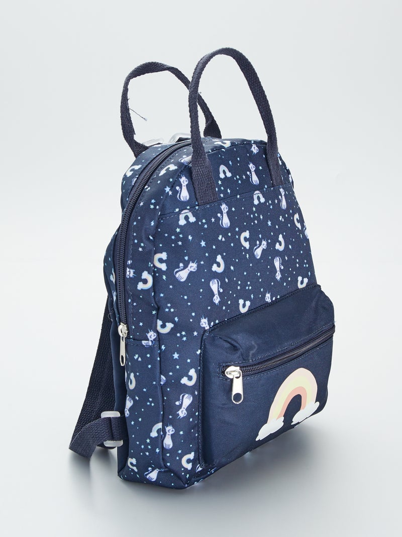 Mochila com estampado arco-íris Azul - Kiabi