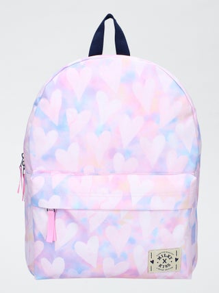 Mochila com estampado corações
