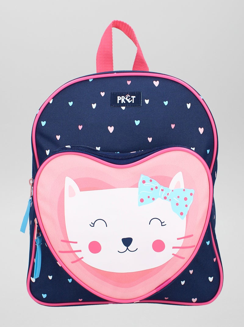 Mochila com estampado 'gato' Azul - Kiabi