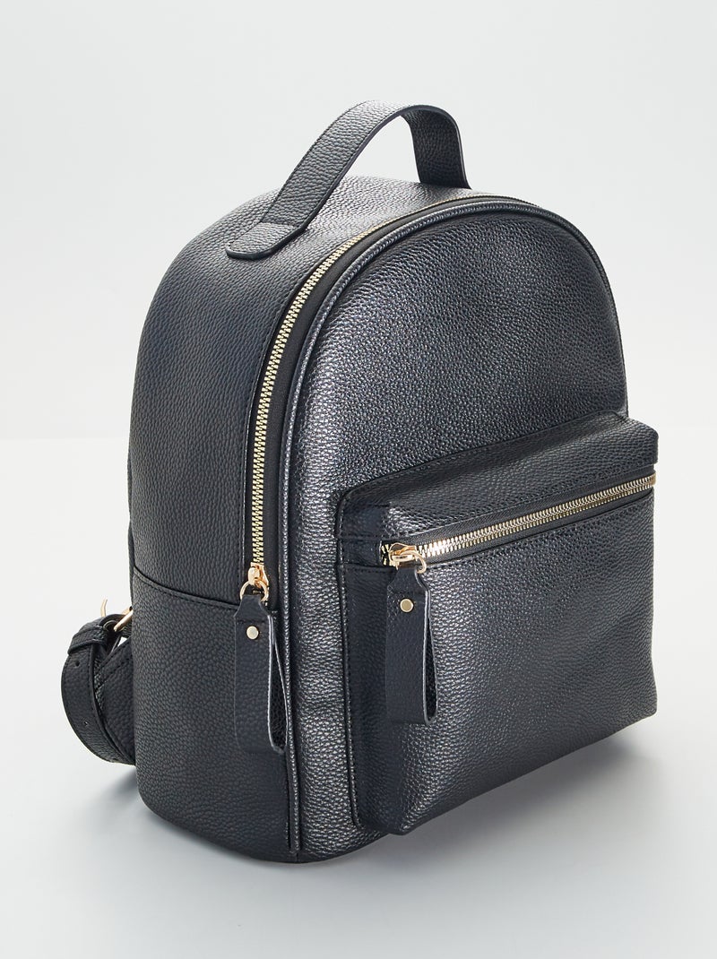 Mochila com pochete à frente PRETO - Kiabi