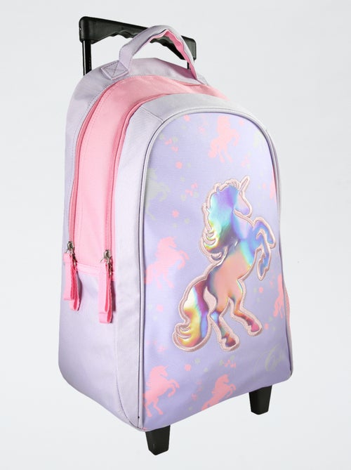 Mochila com rodinhas holográfica unicórnio - Kiabi