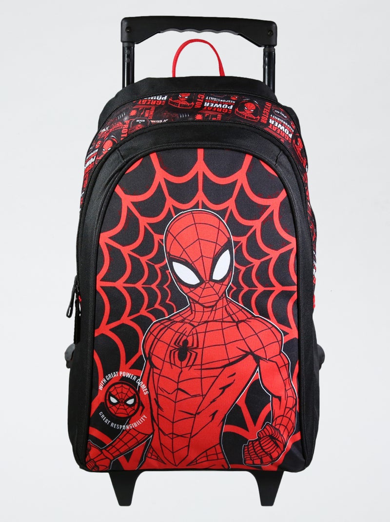 Mochila com rodinhas 'Homem-Aranha' Preto - Kiabi