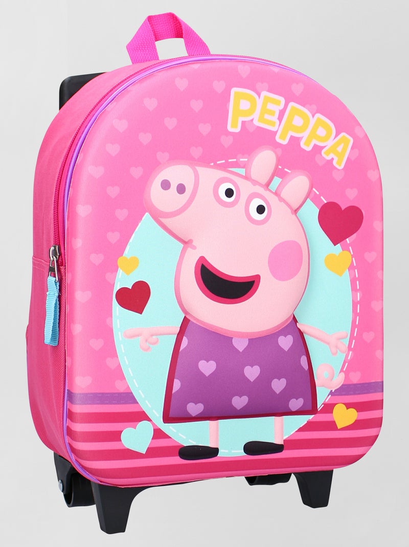 Mochila com rodinhas 'Porquinha Peppa' Rosa - Kiabi
