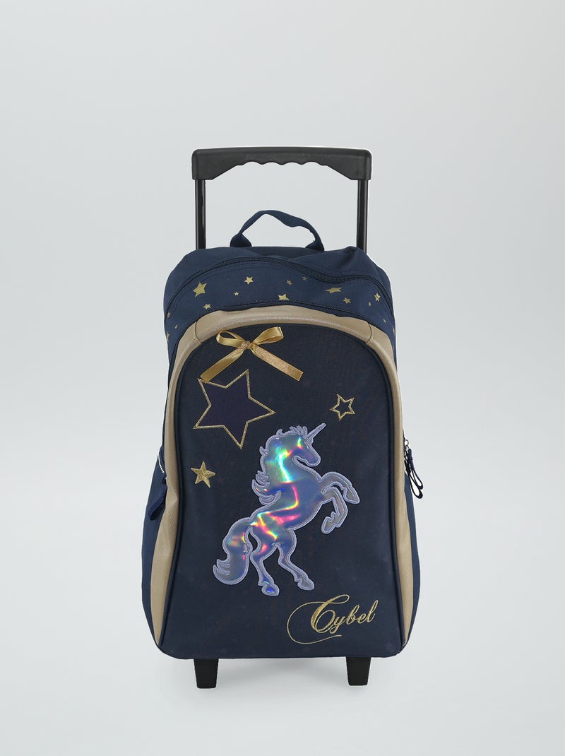 Mochila com rodinhas 'unicórnio' Azul - Kiabi