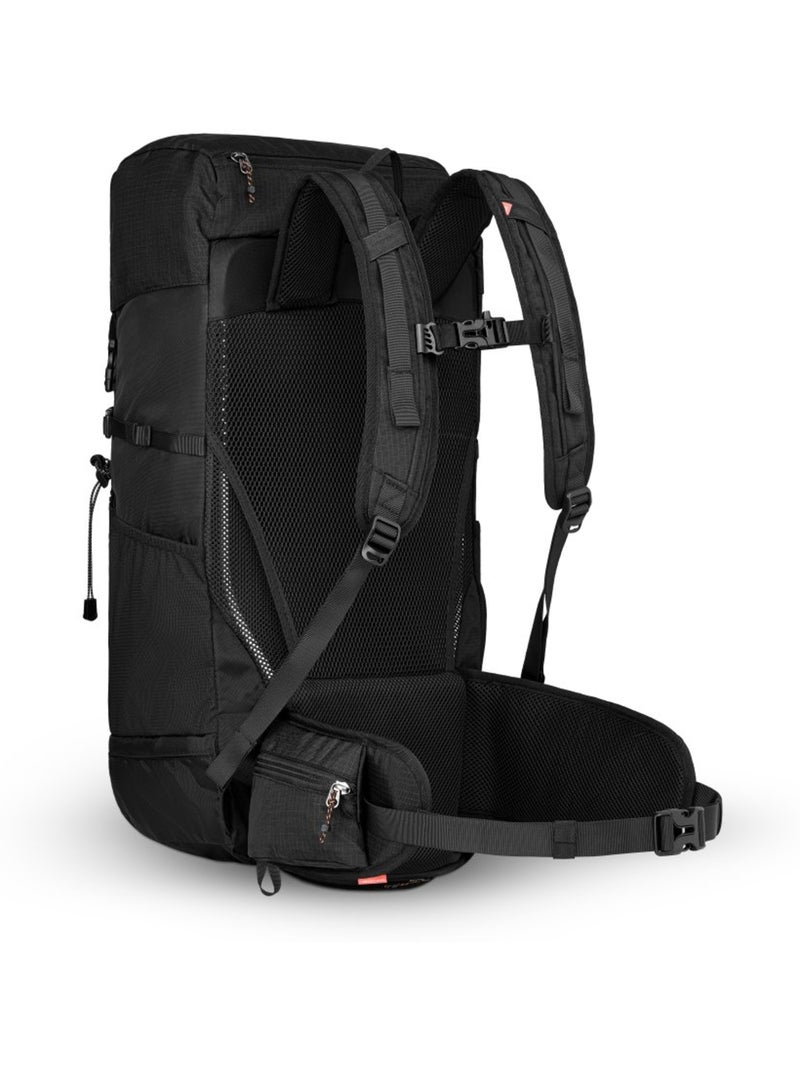 Mochila de caminhada de 35l com capa impermeável Preto - Kiabi