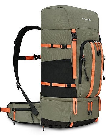 Mochila de caminhada de 50l com capa impermeável