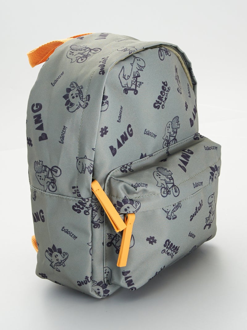 Mochila de lona Dinossauros VERDE - Kiabi