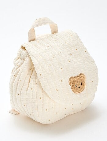 Mochila em gaze de algodão estampada