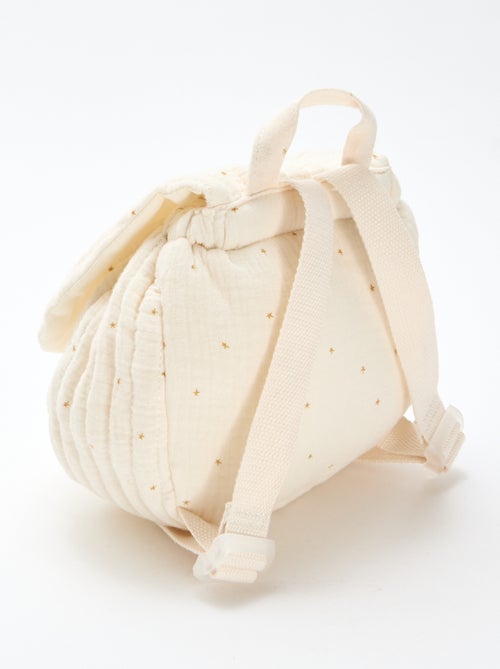 Mochila em gaze de algodão estampada - Kiabi