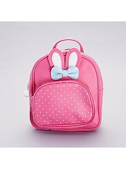 Mochila em pele sintética com orelhas de coelho - Kiabi