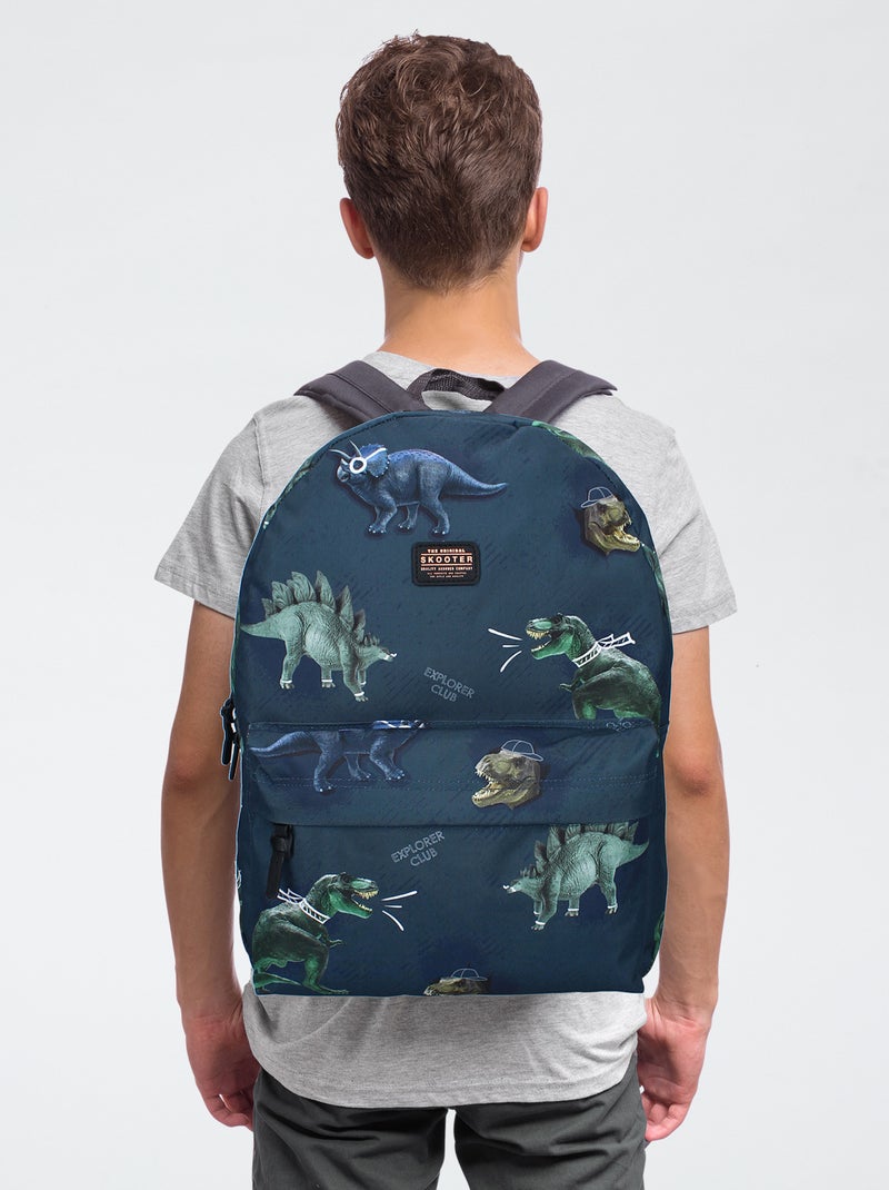 Mochila grande dinossauro Azul - Kiabi