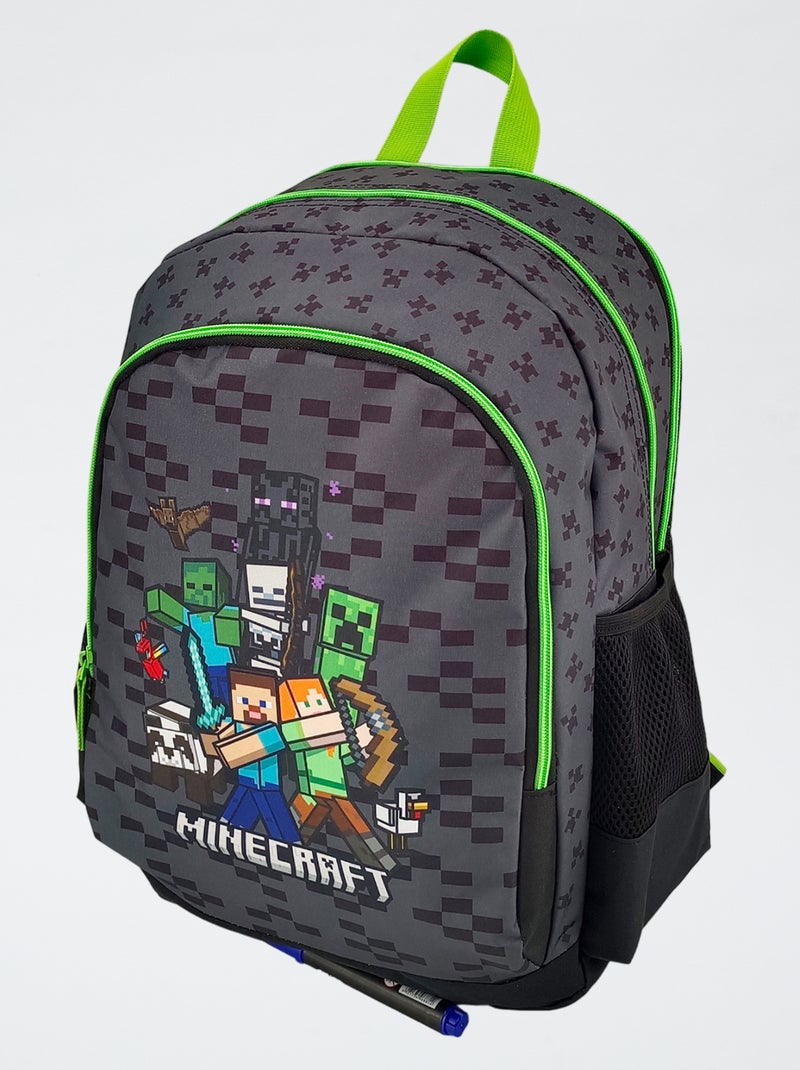 Mochila grande 'Minecraft' Preto - Kiabi