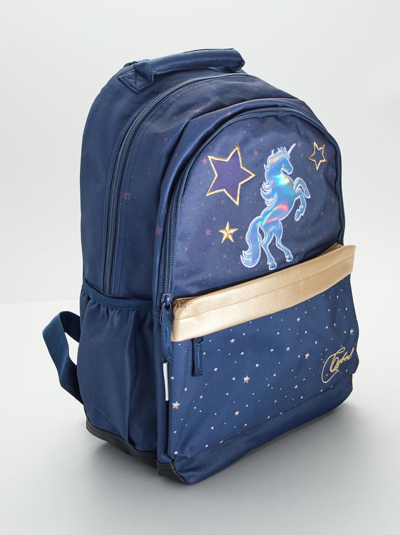 Mochila grande 'unicórnio' Azul - Kiabi
