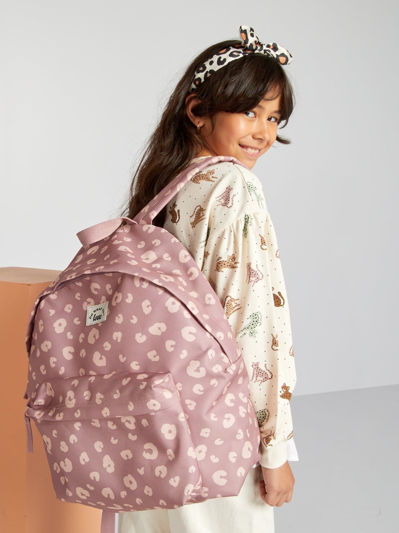 Mochila 'leopardo' ROSA - Kiabi
