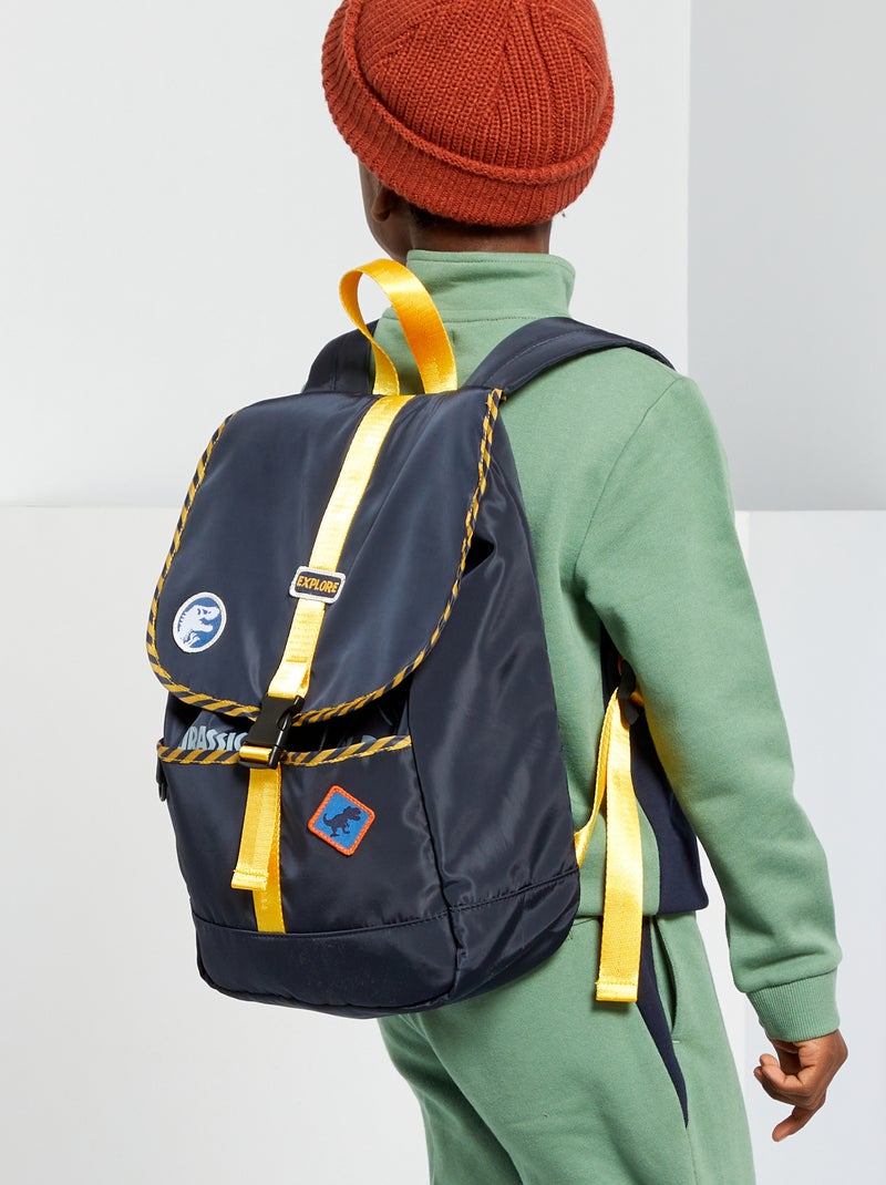 Mochila 'Mundo Jurássico' Azul Preto - Kiabi