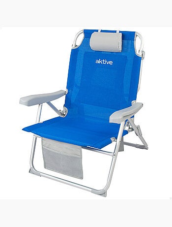 Mochila para cadeira de praia 55x66x86 cm 110 kg com almofada, bolsa e bolso aktive