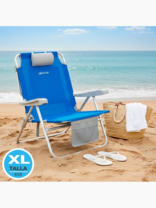 Mochila para cadeira de praia 55x66x86 cm 110 kg com almofada, bolsa e bolso aktive - Kiabi Mochila para cadeira de praia 55x66x86 cm 110 kg com almofada, bolsa e bolso aktive - Kiabi