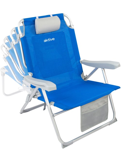 Mochila para cadeira de praia 55x66x86 cm 110 kg com almofada, bolsa e bolso aktive - Kiabi Mochila para cadeira de praia 55x66x86 cm 110 kg com almofada, bolsa e bolso aktive - Kiabi