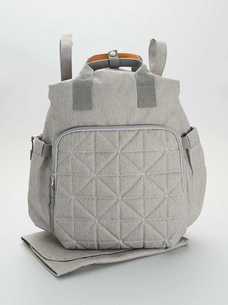 Mochila para mudar a fralda CINZA - Kiabi