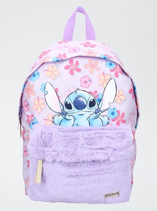 Mochila 'Stitch' com imitação de pelo