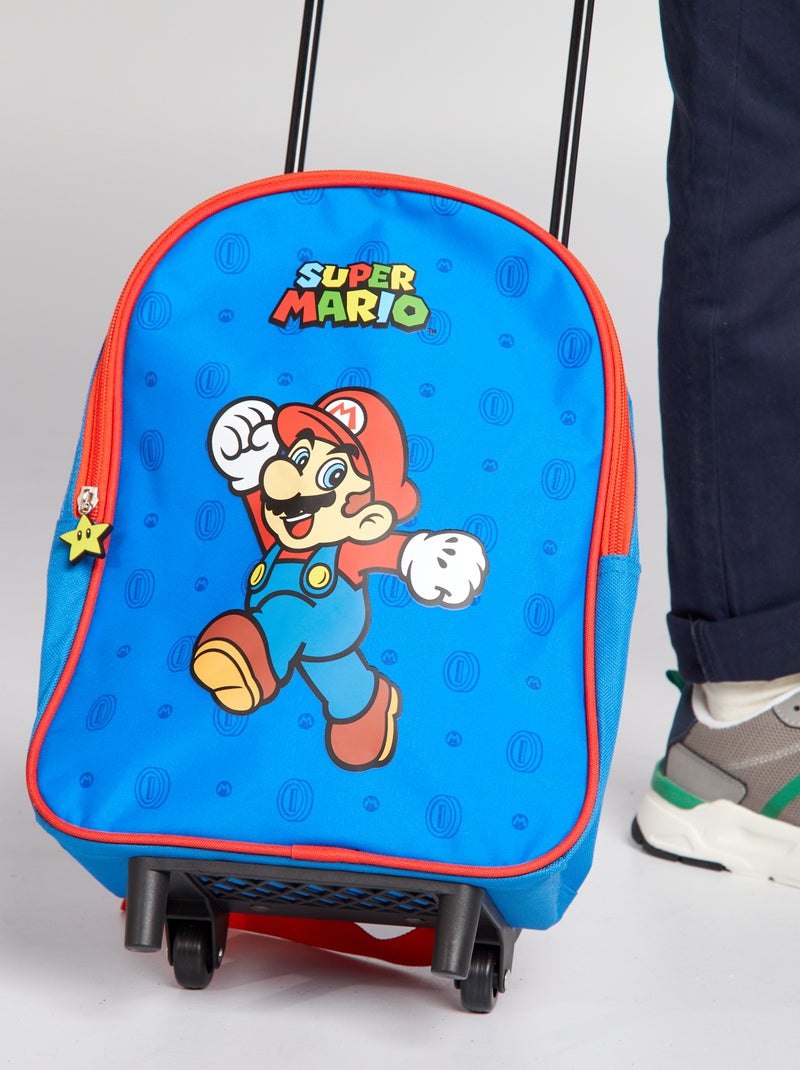 Mochila 'Super Mário' com rodinhas Azul - Kiabi