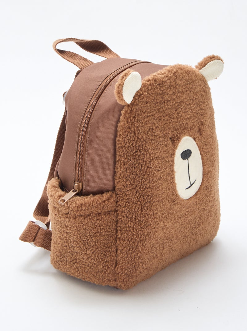 Mochila Urso Animado Bege - Kiabi