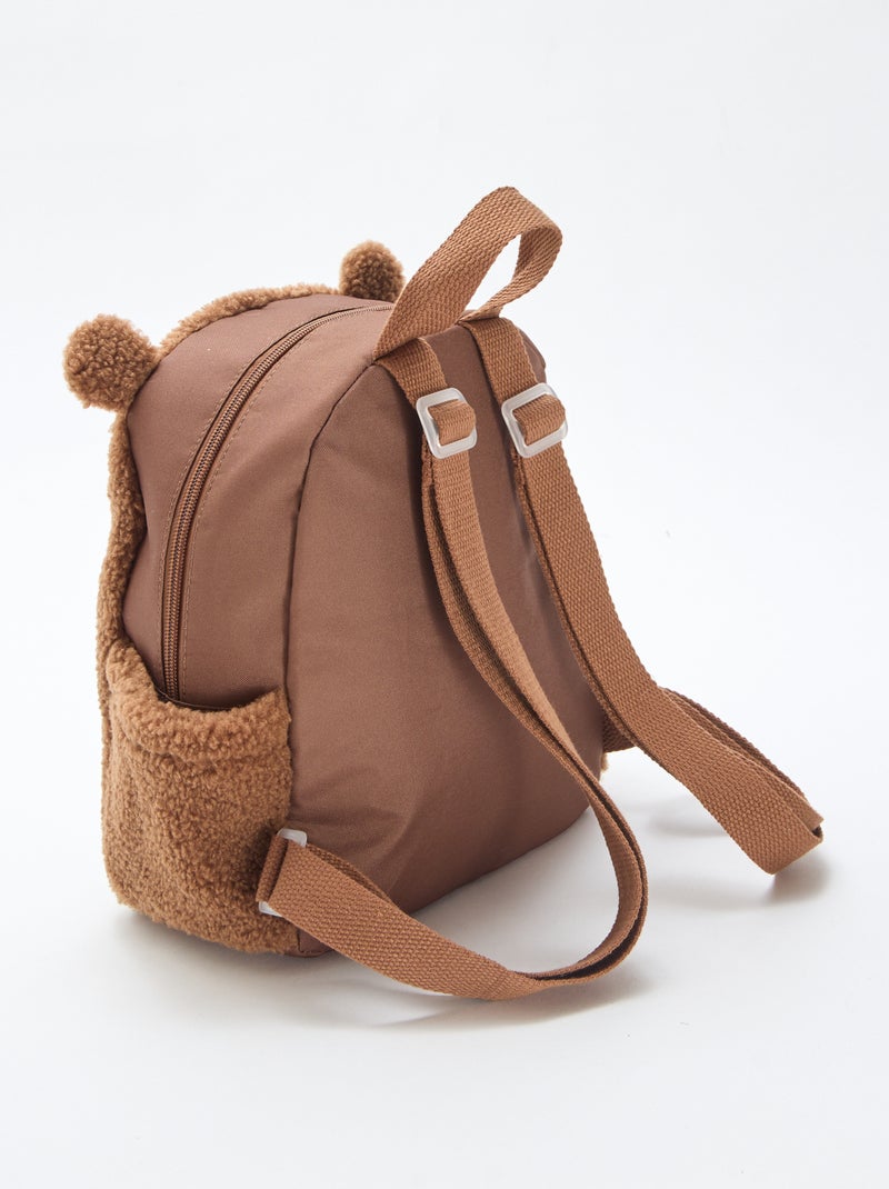 Mochila Urso Animado Bege - Kiabi