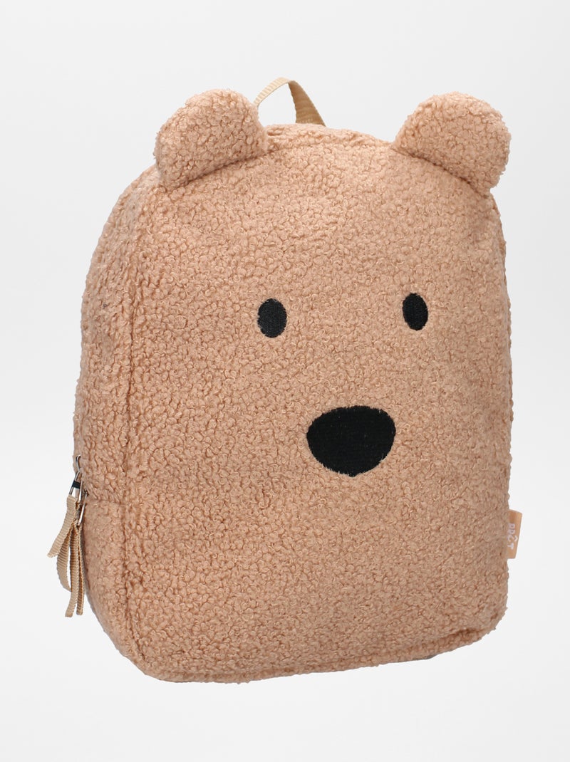 Mochila 'urso' efeito lã de carneiro BEGE - Kiabi