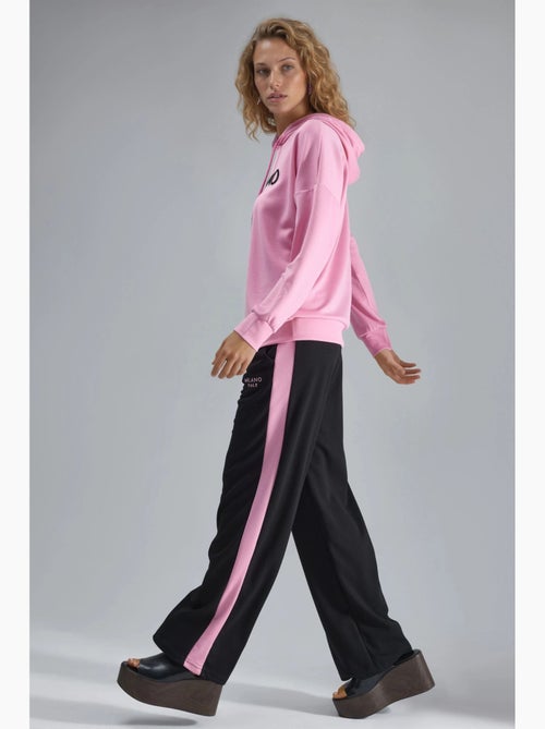 Modal touch conjunto co-ord de duas peças com capuz, bordado, comprido e de perna larga hiccup - Kiabi
