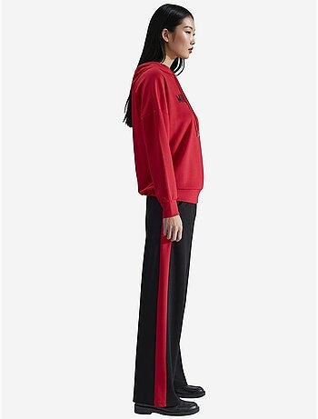 Modal touch conjunto co-ord de duas peças com capuz, bordado, comprido e de perna larga hiccup
