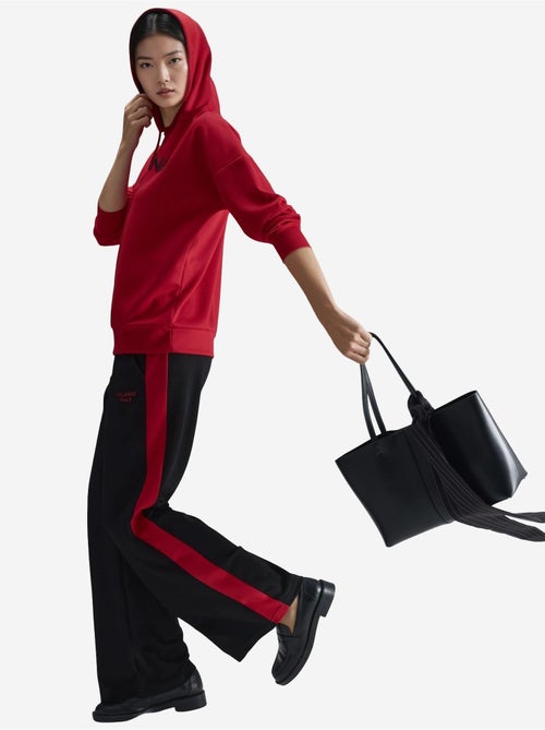 Modal touch conjunto co-ord de duas peças com capuz, bordado, comprido e de perna larga hiccup - Kiabi