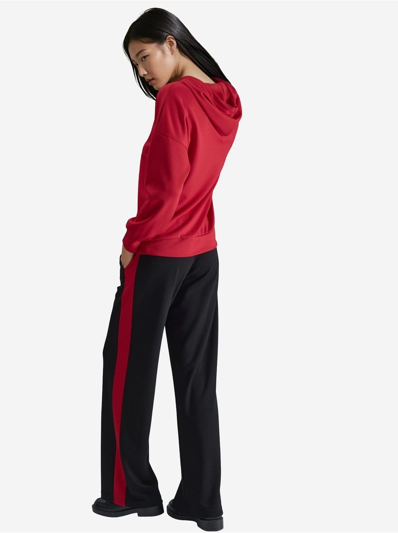 Modal touch conjunto co-ord de duas peças com capuz, bordado, comprido e de perna larga hiccup Vermelho - Kiabi
