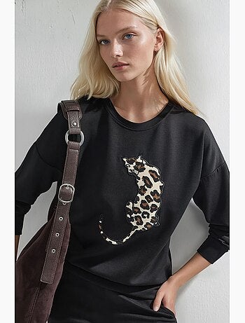 Modal touch conjunto de duas peças com padrão leopardo hiccup