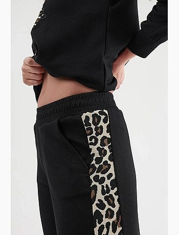 Modal touch conjunto de duas peças com padrão leopardo hiccup