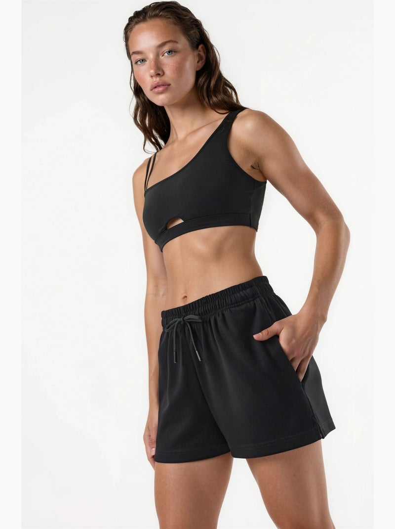 Modal touch relaxed fit shorts hiccup Preto - Kiabi