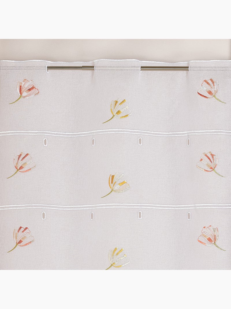 Modulável bordado com flores Laranja - Kiabi