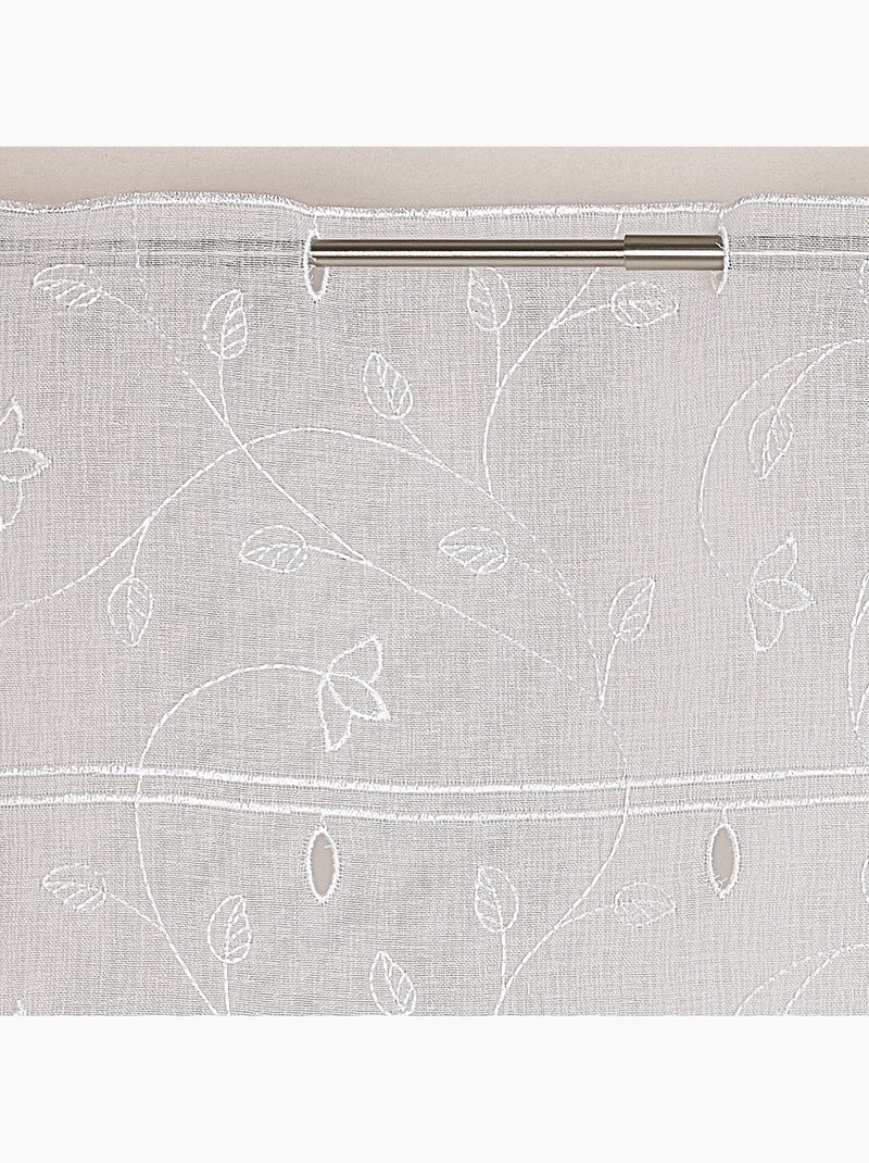Modulável bordado com folhas e flores Branco - Kiabi