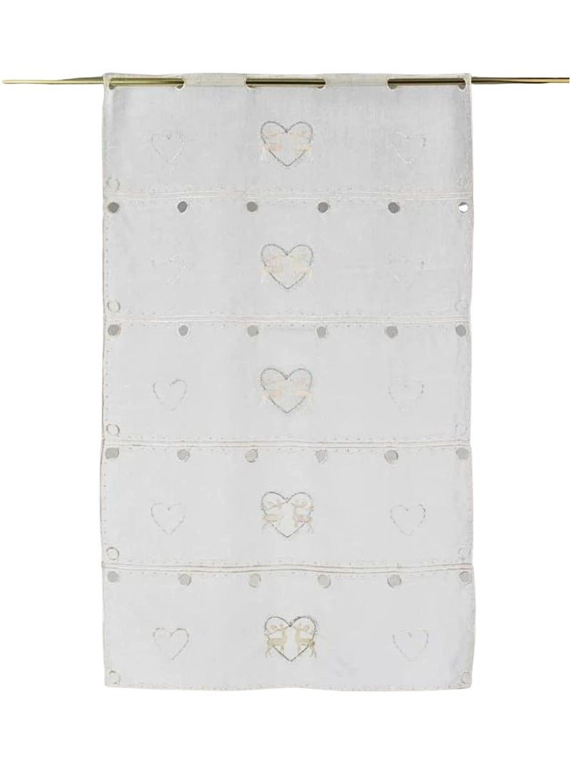 Modulável, com bordados de renas e corações Branco - Kiabi