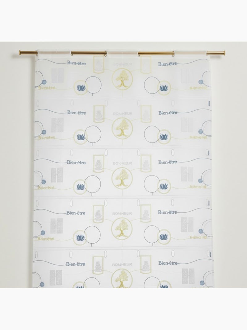 Modulável, leve e bordado, com um toque zen Branco - Kiabi