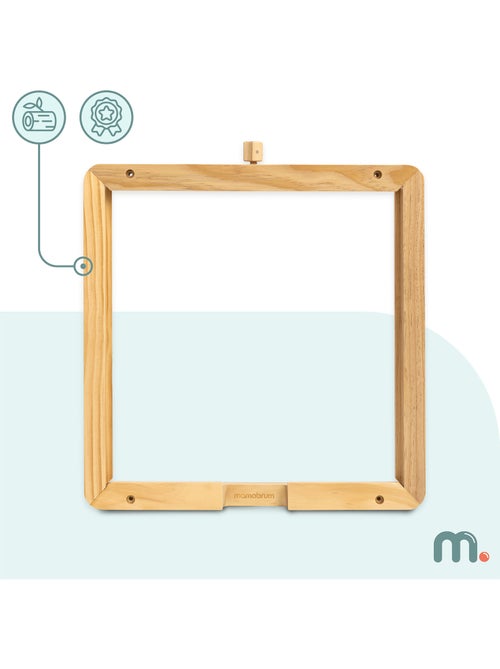 Moldura parede madeira quadro educativo 52x55cm fixacao mural mamabrum - Kiabi Moldura parede madeira quadro educativo 52x55cm fixacao mural mamabrum - Kiabi