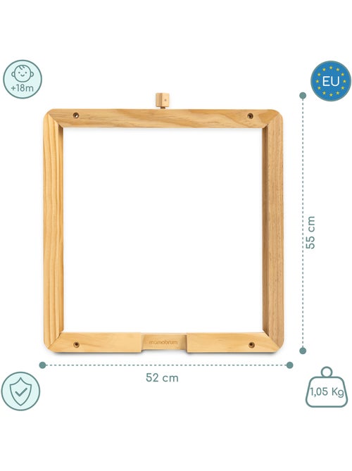 Moldura parede madeira quadro educativo 52x55cm fixacao mural mamabrum - Kiabi Moldura parede madeira quadro educativo 52x55cm fixacao mural mamabrum - Kiabi