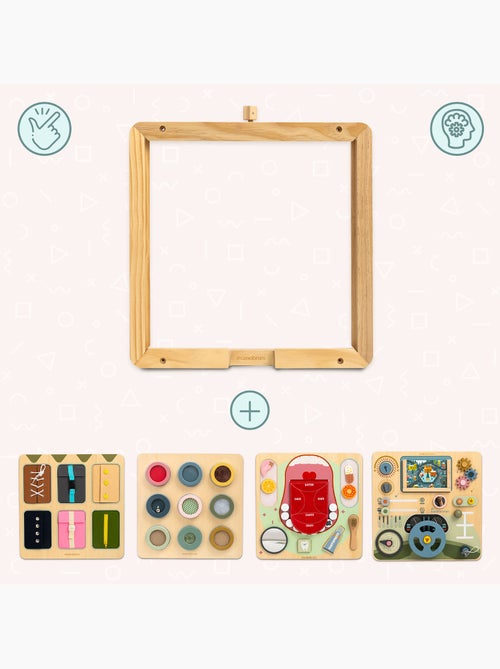Moldura parede madeira quadro educativo 52x55cm fixacao mural mamabrum - Kiabi Moldura parede madeira quadro educativo 52x55cm fixacao mural mamabrum - Kiabi
