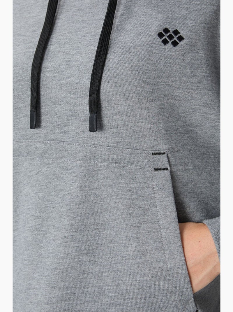 Moletom com capuz oversized e bolso tommy Cinza - Kiabi