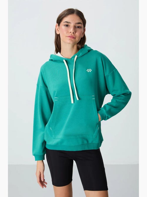 Moletom com capuz oversized e bolso tommy - Kiabi Moletom com capuz oversized e bolso tommy - Kiabi