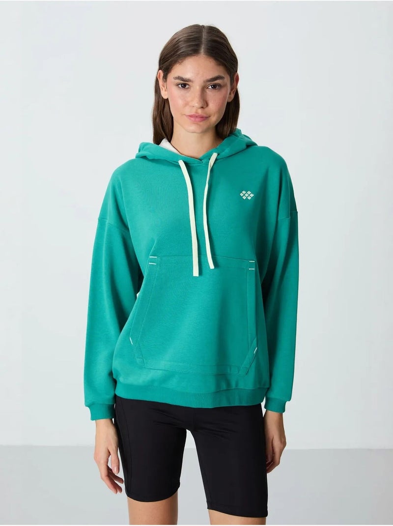 Moletom com capuz oversized e bolso tommy Verde - Kiabi