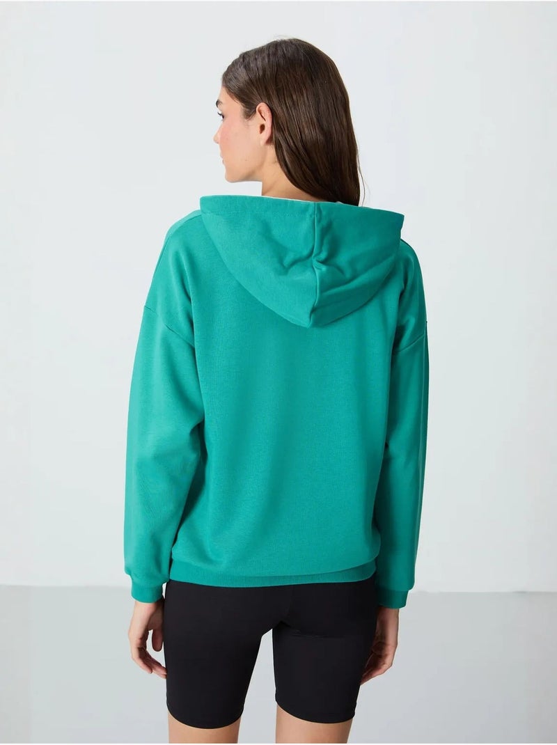Moletom com capuz oversized e bolso tommy Verde - Kiabi